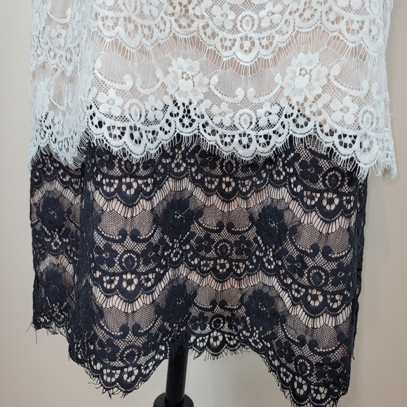 Jessica Simpson lacy dress black and white size 8 - Picture 8 of 10